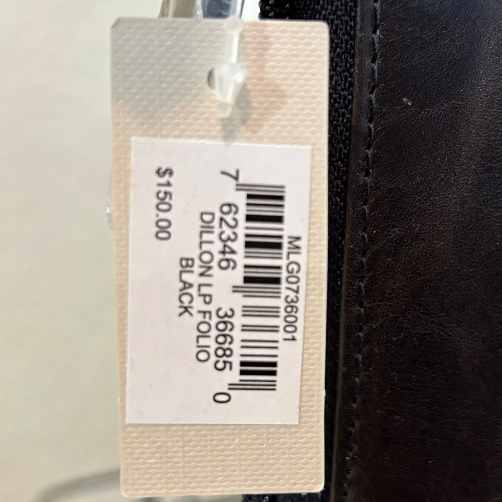 Fossil Black Laptop Bag Sleek Leather Design